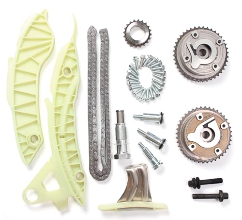 AUCERAMIC 11311439853 Engine Timing Chain Kit with Camshaft Adjusters VVT Sprocket Fit for 2011-2016 Mini Cooper Countryman R60 2013-2016 Paceman R61 1.6L L4