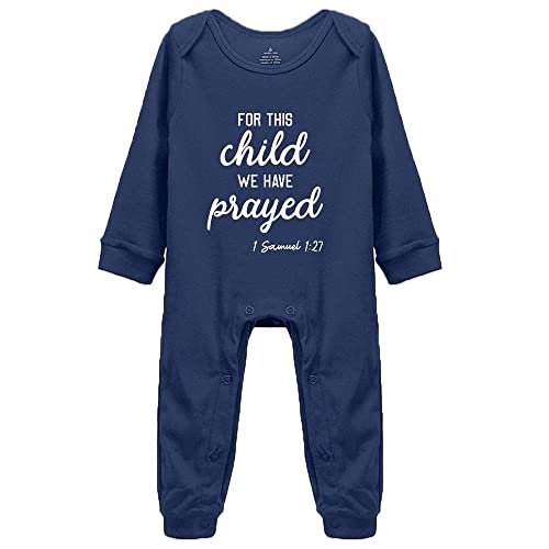 for This Child We Have Prayed/Baby Bodysuit Gift White Long Sleeve 0-24 Months