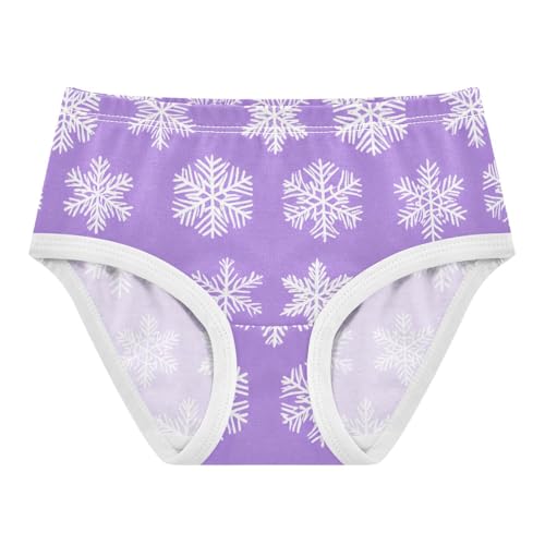 Pattern Toddler Girls Underwear 2t Cotton Girl Panties Cute White Snowflakes Soft Purple Briefs Kids Undies
