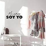 Vinyl Wall Art Decal - Mi Amor Soy Yo/My Love is Me - 11.5' x 25'- Modern Lovely Self Esteem Spanish Quote Sticker for Home Bedroom Closet Living Room Office Coffee Shop Decor (Black)