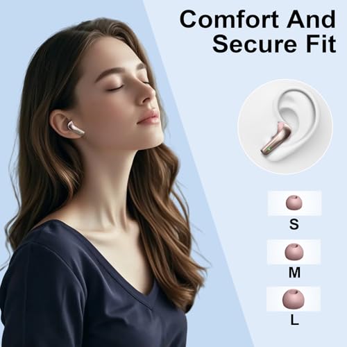 Image of Wireless Earbuds Stereo Sound in Ear Headphones, 47H Playtime, LED Display