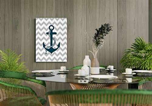 BXFAHZJ Boat Ship Anchor Wall Art Canvas Farmhouse Ocean Theme 11x14 Inch Prints Decor For Home Bedroom Living Room Coastal House Porch, Gift For Sea Lovers, Housewarming Gift - Image 4