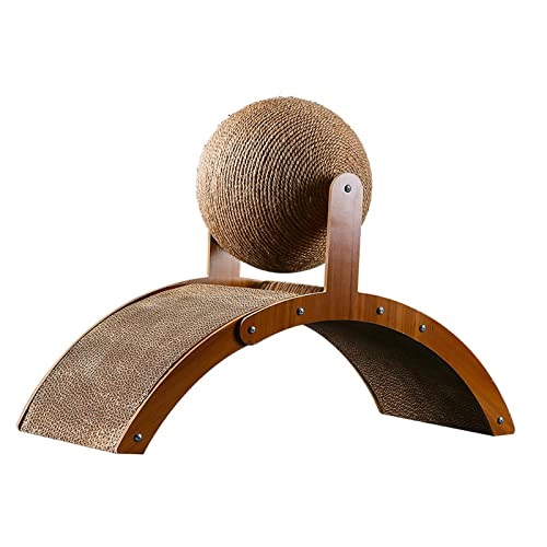 Bothyi Bola de arranhar para gatos, bola de rolo de arranhar para gatos de sisal para brincar e moer