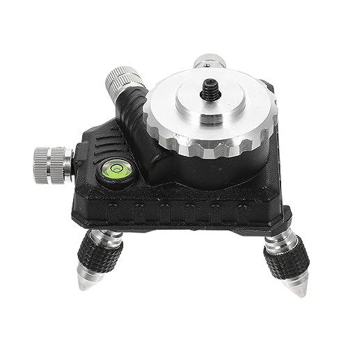 GARVALON Bottom of The Level Bracket Level Gauge Adapter Level Adapter Level Pivoting Base Rotating Base Turning Pivoting Base Tripod Stand Kickstand Adjustable Base Black Plastic