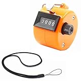 TheWin Hand Held Tally Digit Mechanical Clicker Counter,Orange