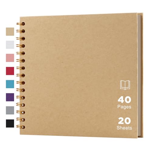potricher 8 x 8 Inch DIY Scrapbook Album 40 Pages...