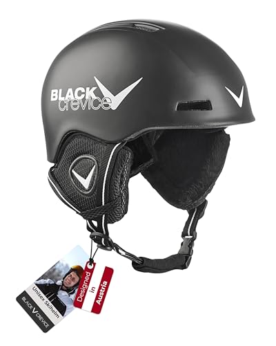 Black Crevice Kinder Skihelm Stubai, schwarz, 48-52 cm