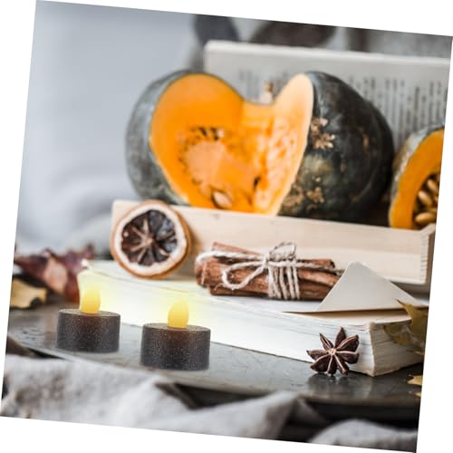 Velas de té sin llama LED con luz amarilla fija decorativas para centros de mesa 5