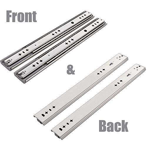 VESLA HOME 1 Pair 22 Inch Heavy Duty 3-Section Full Extension Ball Bearing Soft Close Cabinet Drawer Slides,300 LB Capacity Side Mount Slow Close Drawer Slide Cabinet Hardware,16\" 18\" 20\" 22\" Lengths.