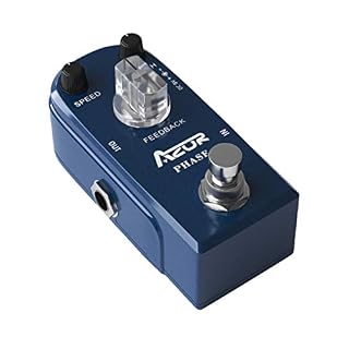 AZOR Pédale d’effet de guitare analogique Phaser – Mini pédale pour guitare électrique True Bypass - Les Beatles, Paul McCartney, John Lennon, RIngo Starr, George Harrison