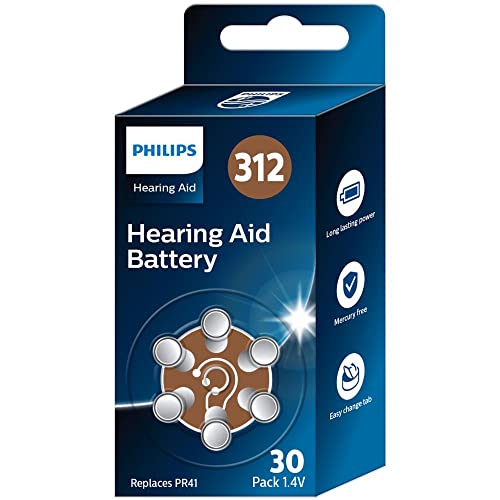 Philips Pilas 1.4V Audífonos 312 ZA312BX30/00, Zinc Air, 30 Unidades