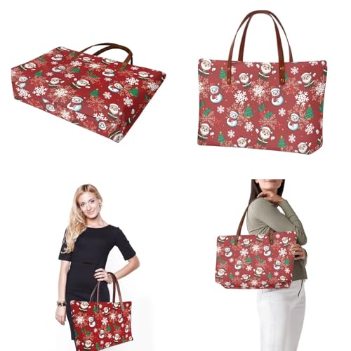 Image of Top Handle Purse for Women, Large Tote Handbag With PU Wallet Set, Gift for Mom