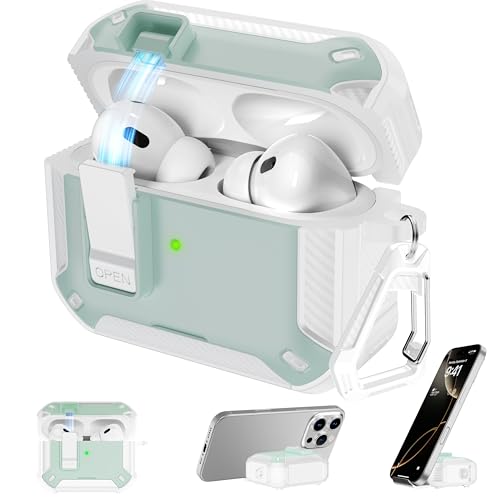 Image of RFUNGUANGO for AirPods Pro 2 Case, White Green