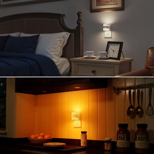 Image of Briignite Night Light Plug into Wall, Dimmable Night Light with Bubble Design 3000K /4000K /5000K & 3 Brightness Levels for Baby Nursery Hallway Bathroom Kids Room, 3CCT, White Cover