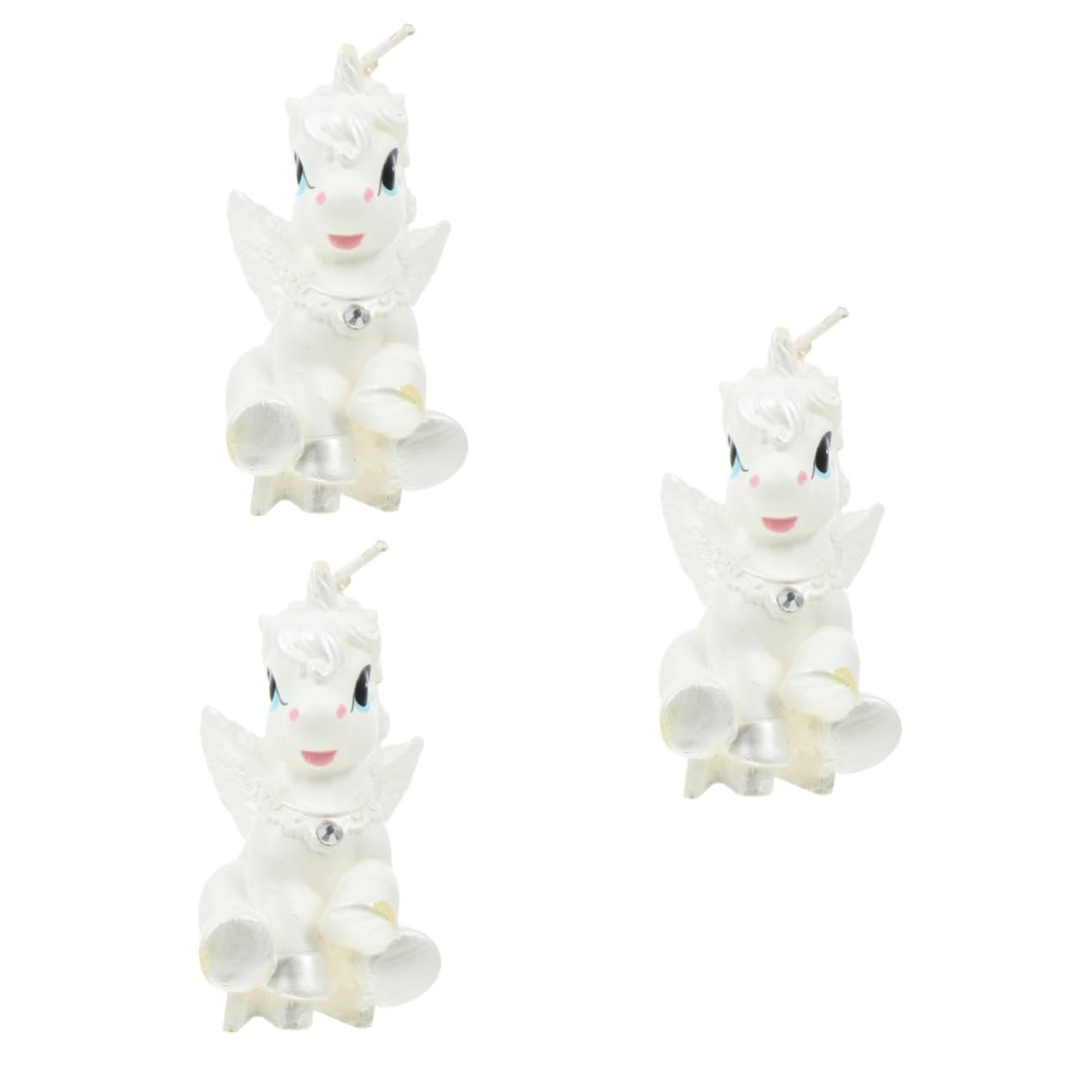ULTECHNOVO 3 Piezas Vela Decorativa Para El Hogar Cumpleaños Fiesta Unicornio Preciosa Vela Velas De Decoración De Mesa Parafina