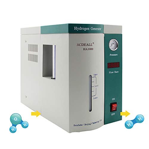 CGOLDENWALL 0-1000ml/min Generador de Hidrógeno de Alta Pureza 99.999% Electrolisis H2 con Pantalla LED & Alarma de Sobrepresión