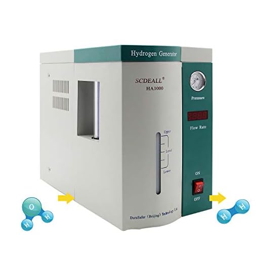 CGOLDENWALL 0-1000ml/min Generador de Hidrógeno de Alta Pureza 99.999% Electrolisis H2 con Pantalla LED & Alarma de Sobrepresión