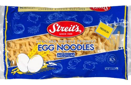Streit's Medium Egg Noodles, Pasta Noodles For Chow Mein, Noodle Soup, Ramen, Lo Mein And More Low Sodium Meals, Kosher Certified, 12 Oz (2-Pack) #TOP10