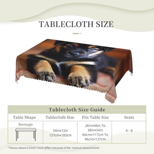 Nappe imprimé chiot rectangulaire pour des repas joyeux