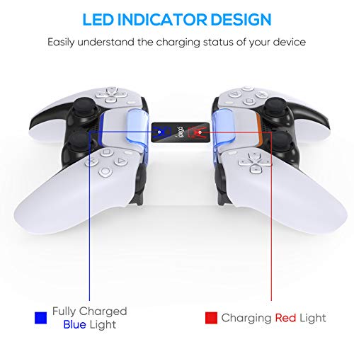 FASTSNAIL Voor PS5 Controller Oplader Dock, Twin Controller Opladen Dock voor Sony PlayStation 5 DualSense Stand PS 5… - Image 7