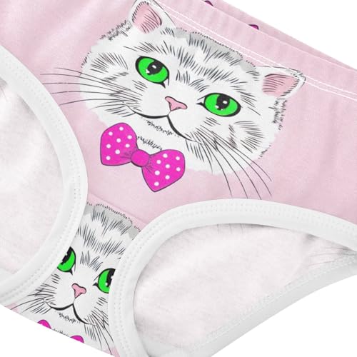 Pattern Toddler Underwear Floral 2t Cotton Panties for Girl Kitten Cute Cats Pink Kids Undies Briefs4