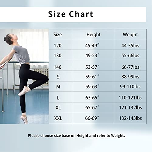 Genmai Soeasy Athletic Dance Leggings Pants,Yoga Pants For Women With Pockets,Girl's Dance Tight High Waist Stretch Pants 3Xs Black #TOP1