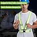 TARANDUS High Visibility Reflective Harness Vest – Adjustable One Size Fits Most, 360° Super Bright Safety Gear for Running, Cycling, Work & Roadside Emergencies (Green-Orange)