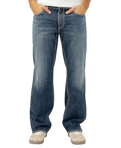 Image of Silver Jeans Co. Men's Zac Relaxed Fit Straight Leg Jean - Legacy