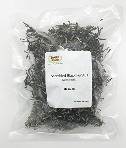 Zestful Foods Shredded Dried Black Fungus (Wood Ear Mushrooms) - 8 Oz, Non-GMO, Vegan, and Gluten-Free - Perfect for Soups, Stir-Fries, and More