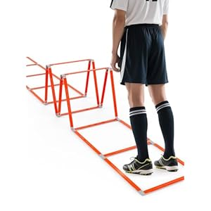 TONTATTA Tangle-Free Agility Ladder for Kids/Athletic – Multi-Use Speed Training Ladder for Footwork Drills/Football/Soccer/Boxing – Agility Equipment for Workout/Exercise/Fitness – 10 Rung
