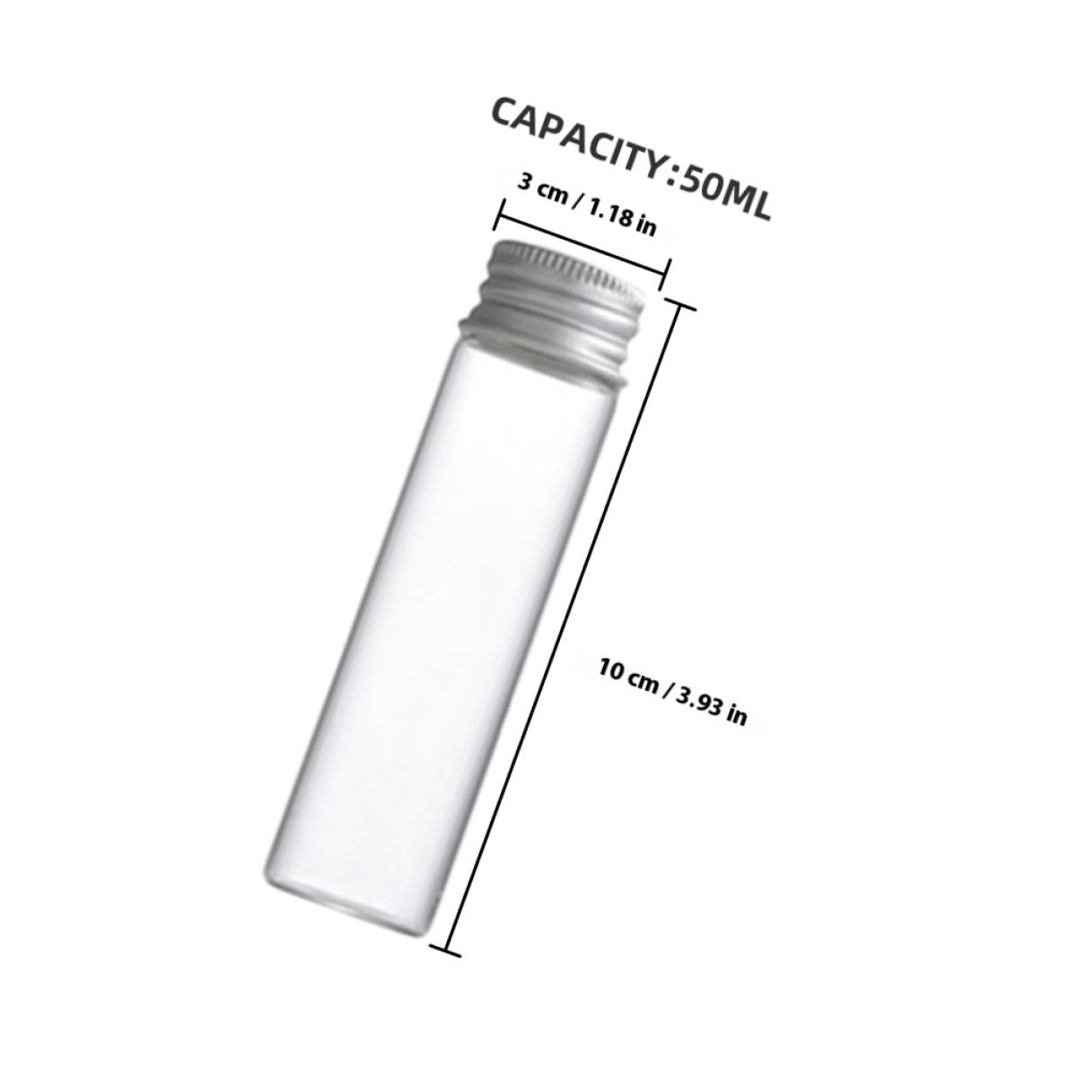 jojofuny Glasfläschchen Kleine Transparente Fläschchen 30 Stück 50 Ml mit Schraubverschluss Vielseitig Einsetzbar mit Exzellenter Abdichtung für Ätherische Öle für Hochzeitsgeschenke