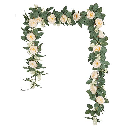 UArtlines-2PCS13FT-Fake-Rose-Vine-Garland-Artificial-Flowers-Plants-for-Hotel-Wedding-Home-Party-Garden-Craft-Art-DecorChampagne