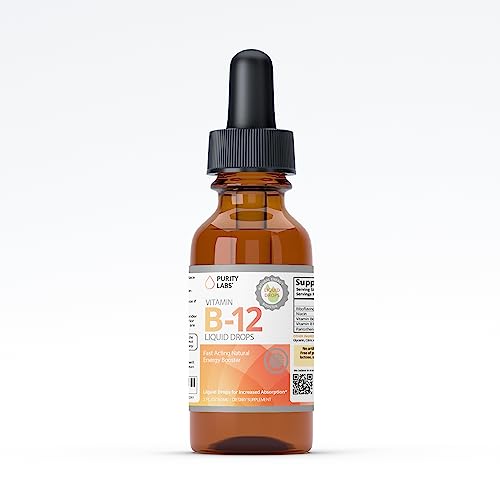 Purity Labs USDA Certified Organic Liposomal Methyl B12 for Immune Support - Vegan Liquid Vitamins to Support Brain Health, Natural Energy, and Mood - 2 FL OZ (60 ML) Purity Labs USDA Certified Organic Liposomal Methyl B12 for Immune Support - Vegan Liquid Vitamins to Support Brain Health, Natural Energy, and Mood - 2 FL OZ (60 ML)