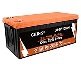 CHINS Bluetooth Lithium Battery 36V 100Ah LiFePO4 Battery, Built-in 200A BMS, Perfect for Golf Cart, Boat, RV, Solar, Home Energy Storage and Off-Grid etc, Peak Current 1000A
