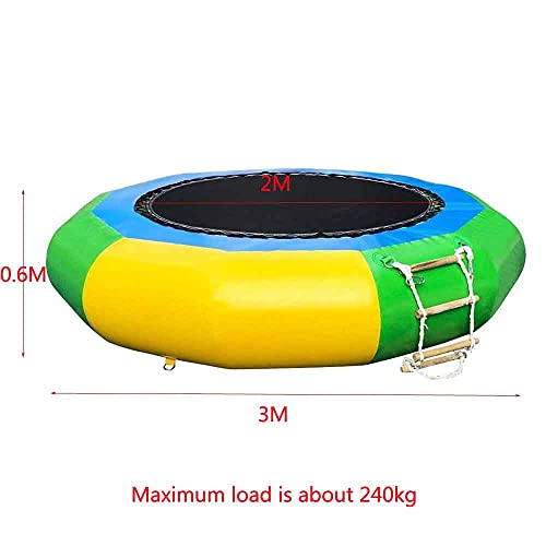 Wotryit 10 Ft Inflatable Water Trampoline Bounce Swim Platform Inflatable Bouncer Jump Water Trampoline Bounce Swim Platform for Water Sports,Weight Capacity 500Lbs - Thumbnail 4