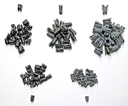 Retro-Motive Tubular Barrel Nut Assortment 5/32"-1/4" Stud (125 Pieces Total- 25 Of Each Size) #1707 #TOP1