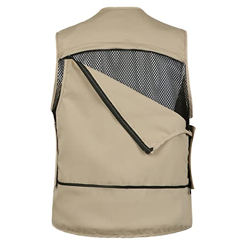 Chaleco safari de hombre con bolsillo múltiple ideal para camping y senderismo 3