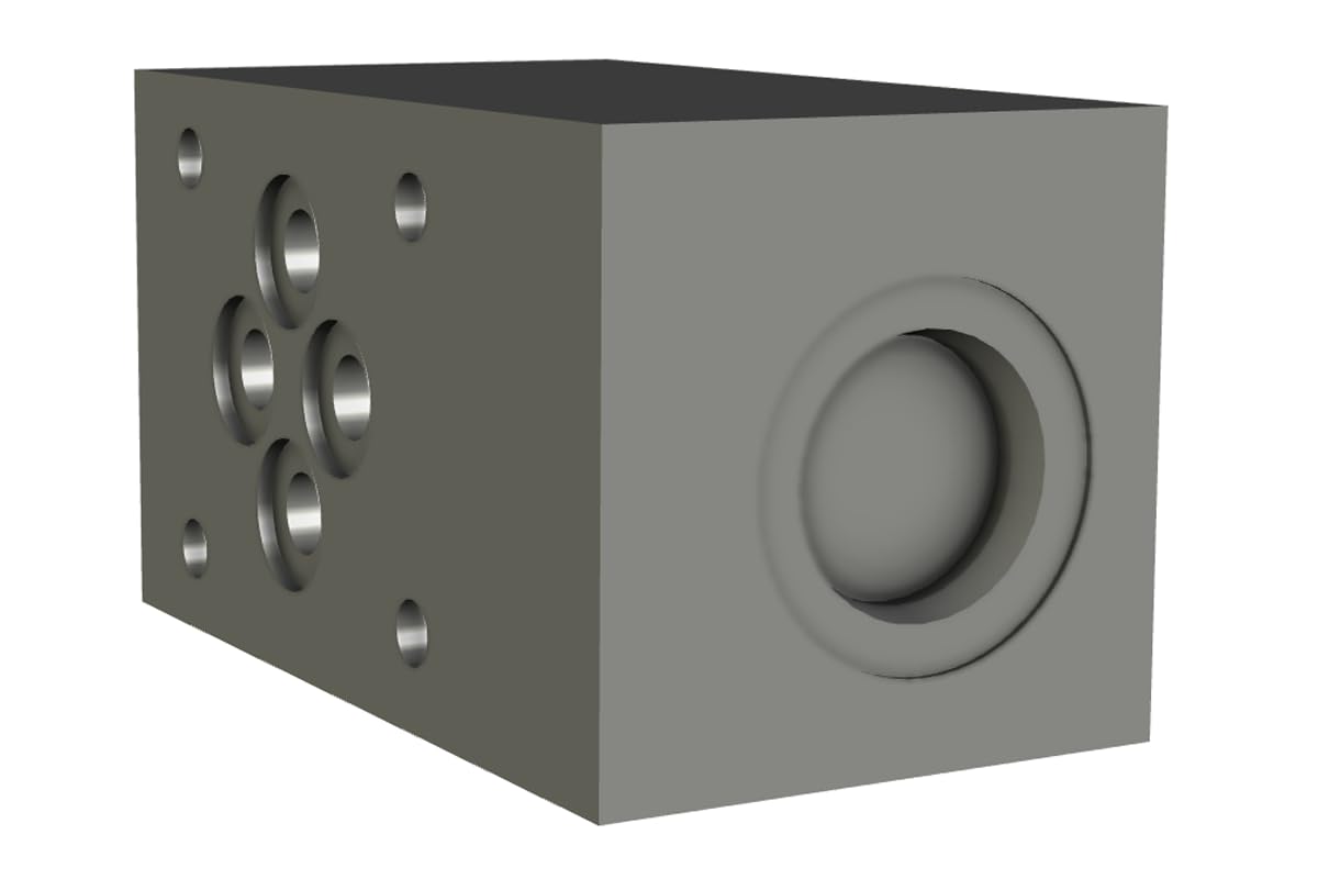Hydraulik Ventilblock Warstwowy Rückschlagventil elektrisch gesteuert EREM103A (Port A) | Hydraulik-Anschlussblock