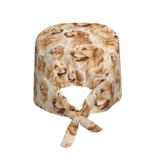 Image of Adjustable Scrub Cap with Sweatband, Breathable Working Hat for Men /Women