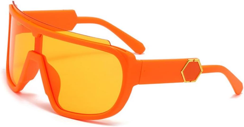 Oversized Sunglasses for Women Men,Steampunk One-piece Luxury Trendy Sports