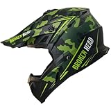 Broken Head Squadron Rebelution Grün Motocross-Helm - Motorrad-Helm Für MX...