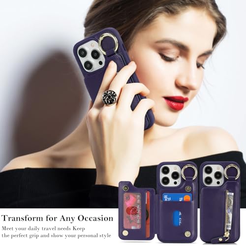 Ｈａｖａｙａ Flip Wallet Case for iPhone 14 Pro - Purple - image 4