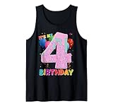 happy it's my 4th birthday ice cream party bambini 4 anni canotta