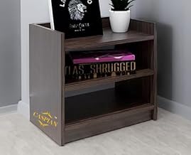 CASPIAN Shoe Rack Cum Cabinet (Rainforest Brown) | Engineered Wood Pre-Assembled Furniture | Side Table for Bedroom, Living Room, Indoor & Outdoor | 2 Shelves Wooden Shoe Racks for Home