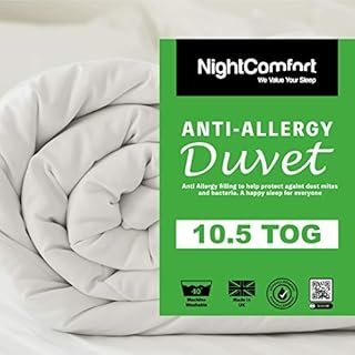 Night Comfort Feels Like Down Anti Allergy 10.5 Tog Light All Season Duvet (King Size)
