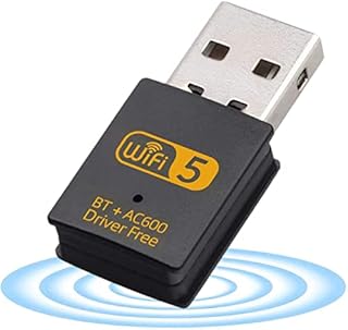 LXYQ USB WiFi Bluetooth Adapter 600mbps Wireless Wi-Fi Dongle Driver Free Dual Band 2.4G/5.8G USB Wifi Dongle WIFI Receiver for PC Laptop Desktop Windows XP/Vista/7/8/10