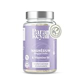 Parakeya - Magnésium bisglycinate & vitamine B6-60 Gélules - Equilibre Nerveux et Musculaire, Réduction Fatigue - Complément alimentaire