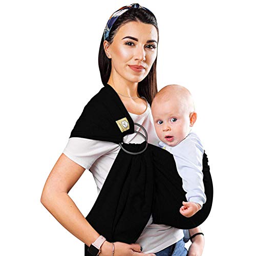 Baby Wrap Ring Sling Ergo Carrier - All-in-1 Stretchy Baby Wraps with Detachable