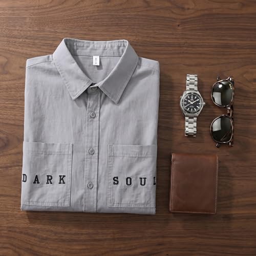 Image of IndoPrimo Men's Premium Cotton Casual Shirt for Man | Full Sleeve Relaxed Fit Stylish Shirt | Trendy Streetwear, Casual & Everyday Wear