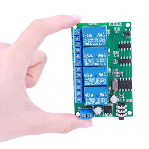 Décodeur DTMF 4 canaux AD22B04 avec relais de télécommande audio DC 12V pour automatisme